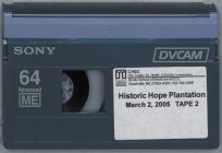 Historic Hope Plantation tape 2